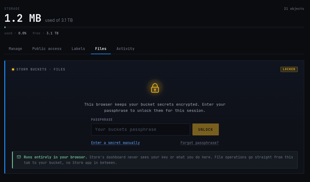 Your secrets are encrypted on your local browser